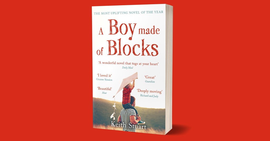 Boy made of blocks packshot