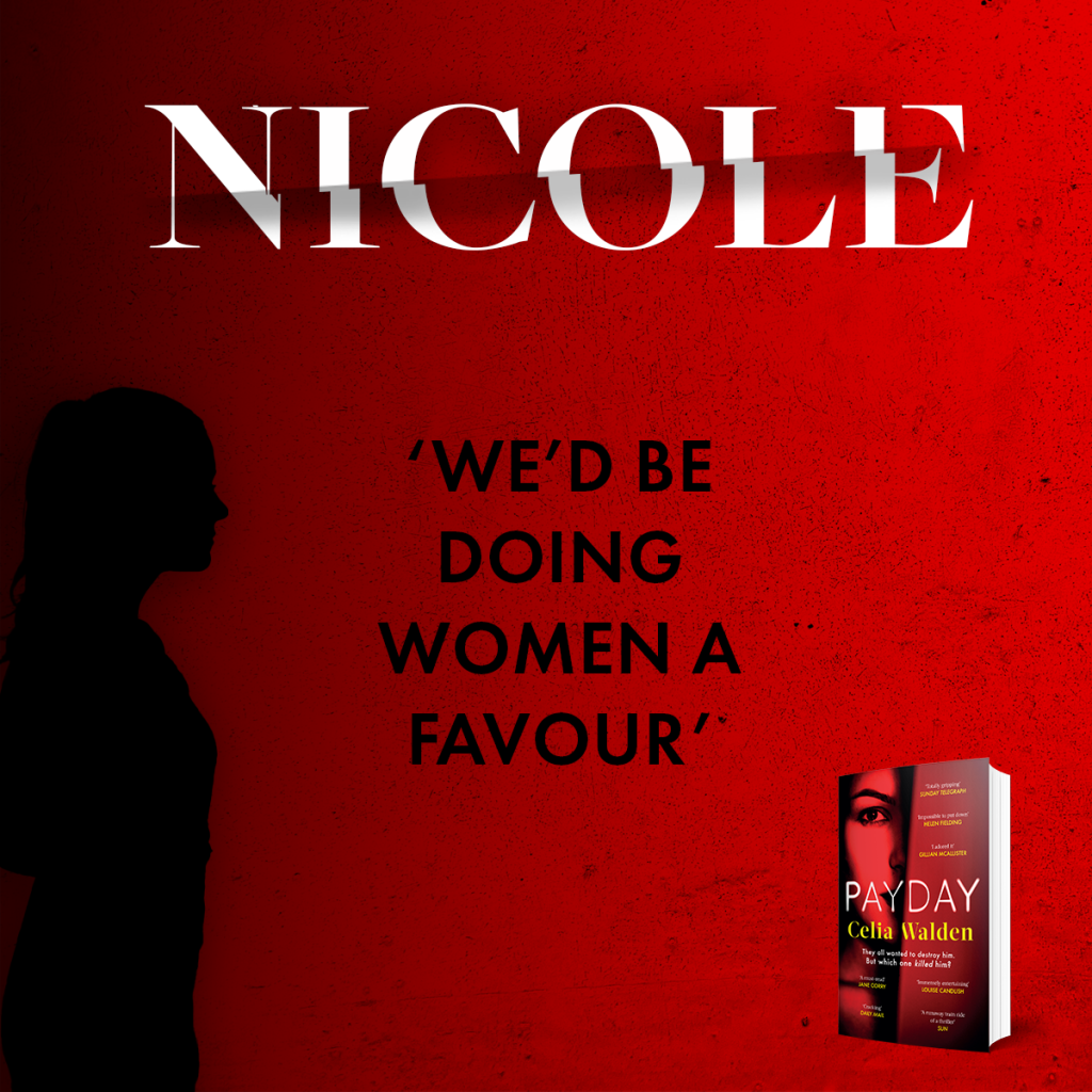 Nicole quote and Payday packshot